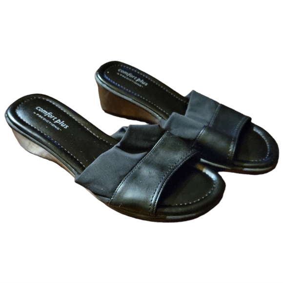Comfort Plus by Predictions Black Y2K Slides Sz 8W - Picture 3 of 8